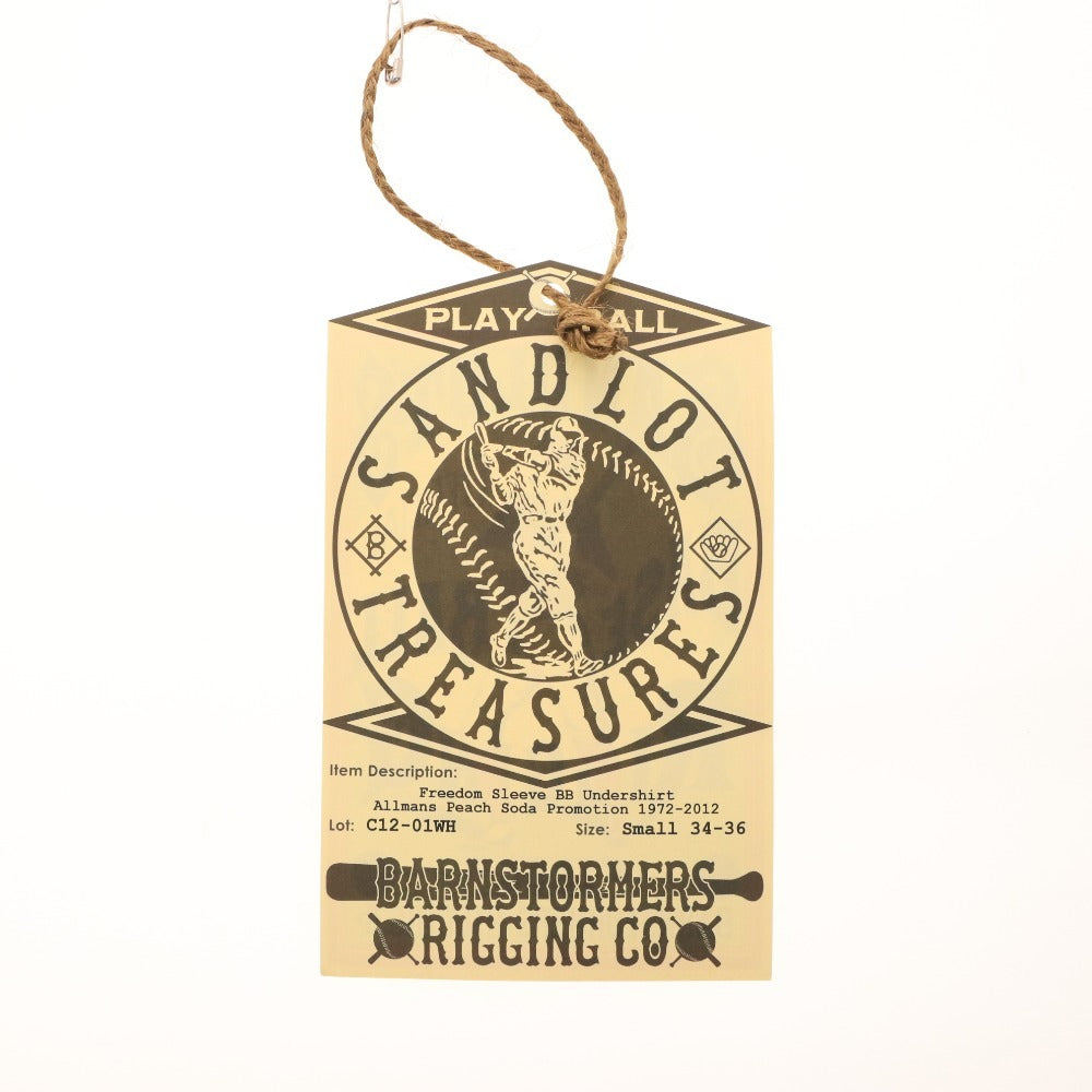 ■ BARNSTORMERS バーンストーマーズ Tシャツ トップス 長袖 丸首 プリント Lot C12-01WH メンズ レディース S ホワイト レッド