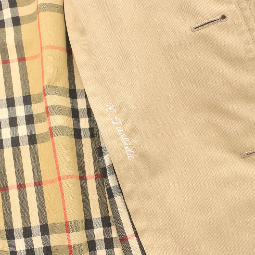 ■ Burberrys バーバリー トレンチ コート アウター 裏地 ノバチェック ボタン ポケット メンズ ベージュ