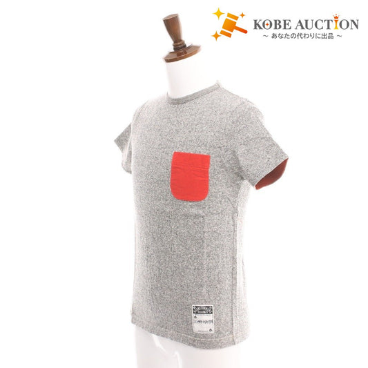 ■ BARNSTORMERS バーンストーマーズ Tシャツ トップス 半袖 丸首 胸ポケット 無地 C11-08GY メンズ S ダークグレー系