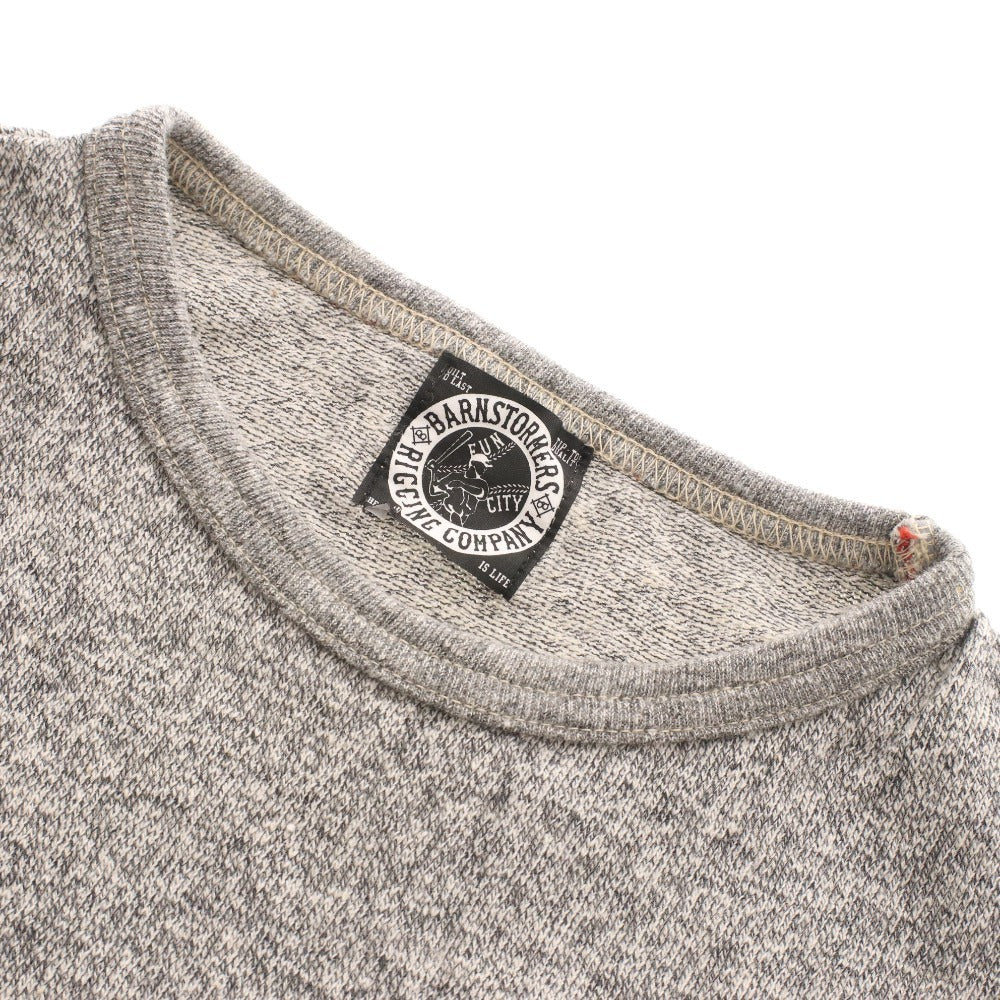 BARNSTORMERS T-shirt, short sleeves, crew neck, chest pocket, solid color, C11-08GY, men's, size S, dark gray