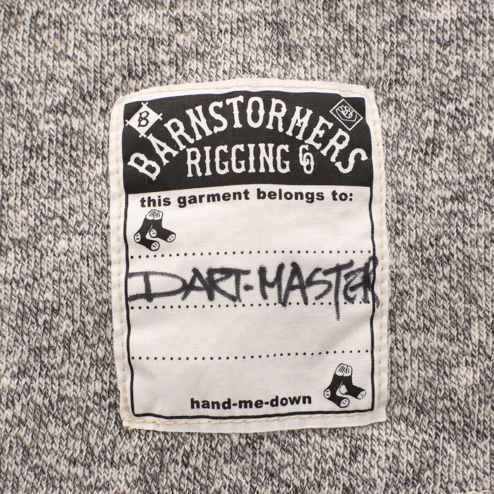 BARNSTORMERS T-shirt, short sleeves, crew neck, chest pocket, solid color, C11-08GY, men's, size S, dark gray