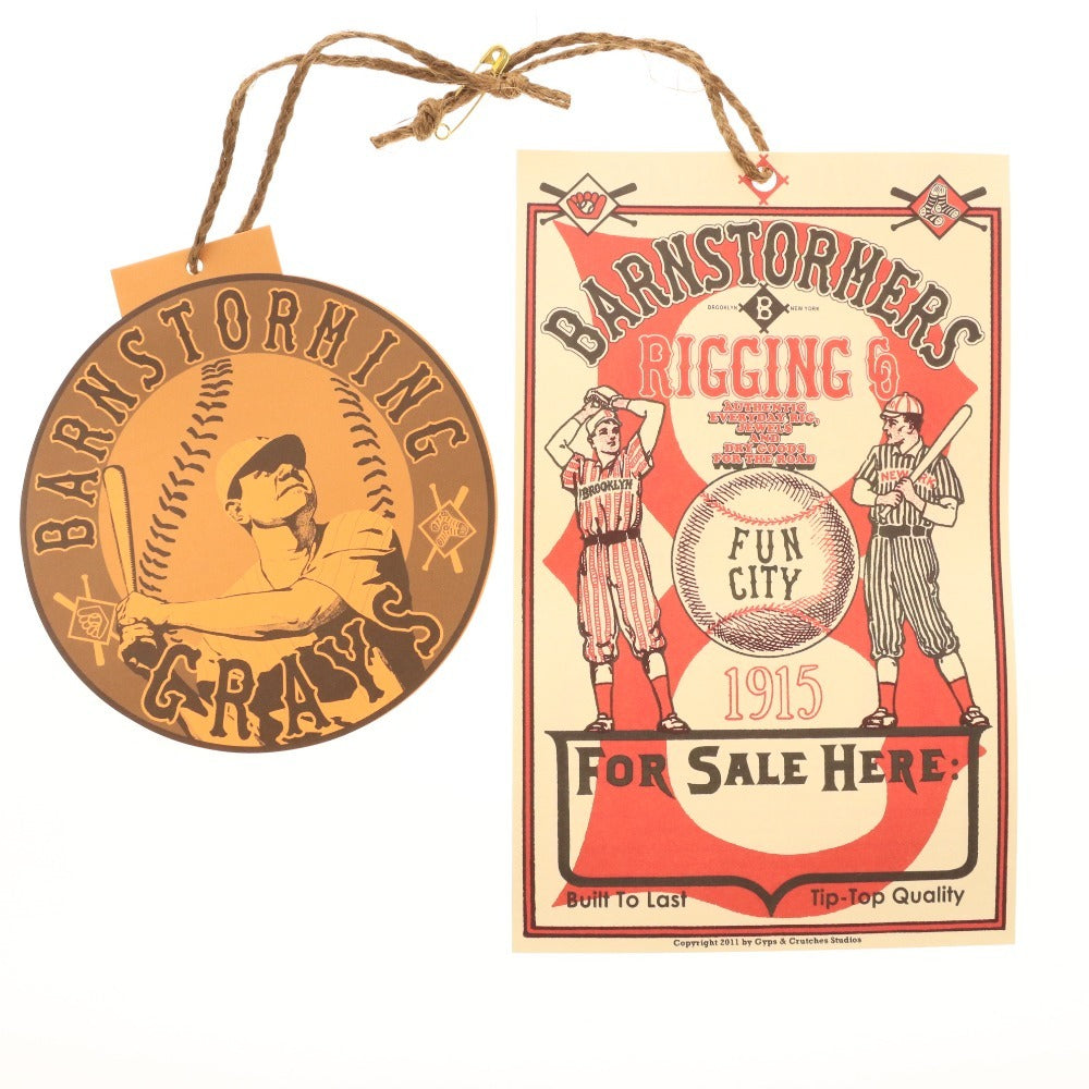 BARNSTORMERS T-shirt, short sleeves, crew neck, chest pocket, solid color, C11-08GY, men's, size S, dark gray