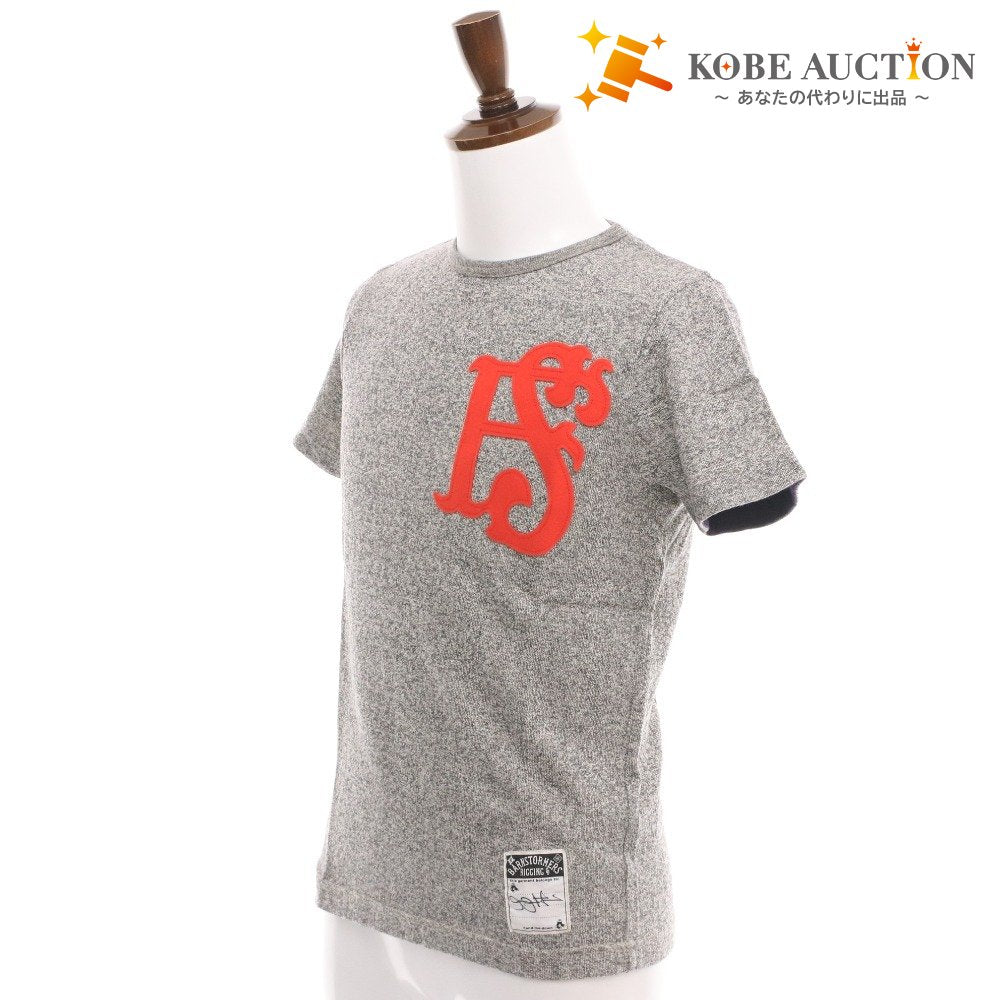 BARNSTORMERS T-shirt, short sleeves, crew neck, patch, Lot C11-09GY, men's and women's, size S, gray