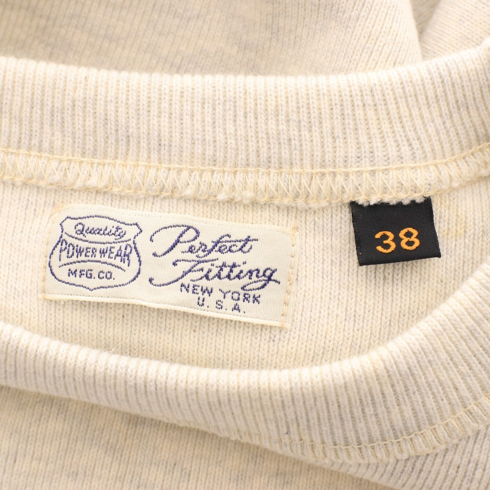 ■ FREEWHEELERS Freewheelers Sweatshirt, Crew Neck, Lot 1115001, Men's, Size 38, White, Light Gray