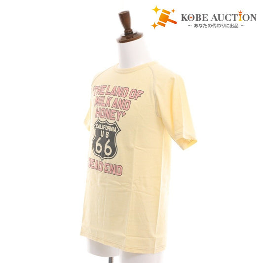 ■ BARNSTORMERS バーンストーマーズ Tシャツ トップス 半袖 丸首 プリント C16-03CR メンズ レディース M アイボリー系