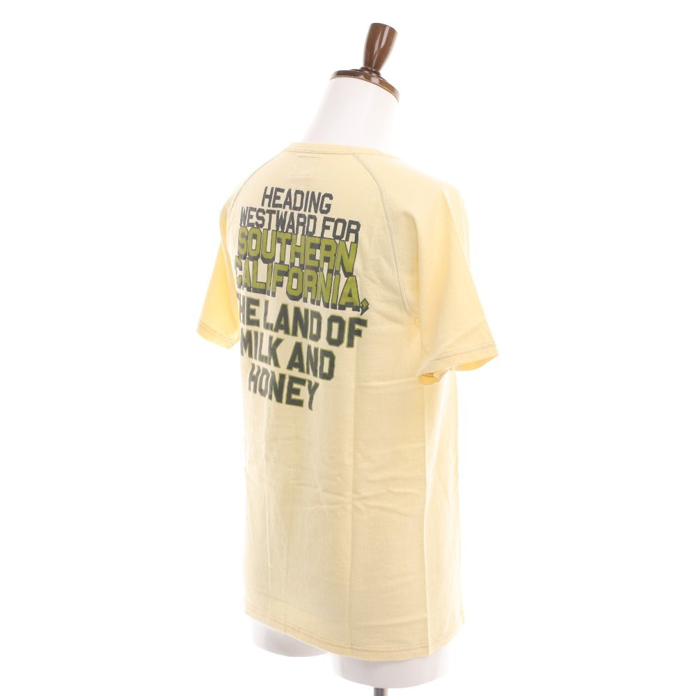 ■ BARNSTORMERS T-shirt, short sleeves, crew neck, print, C16-03CR, men's and women's, size M, ivory