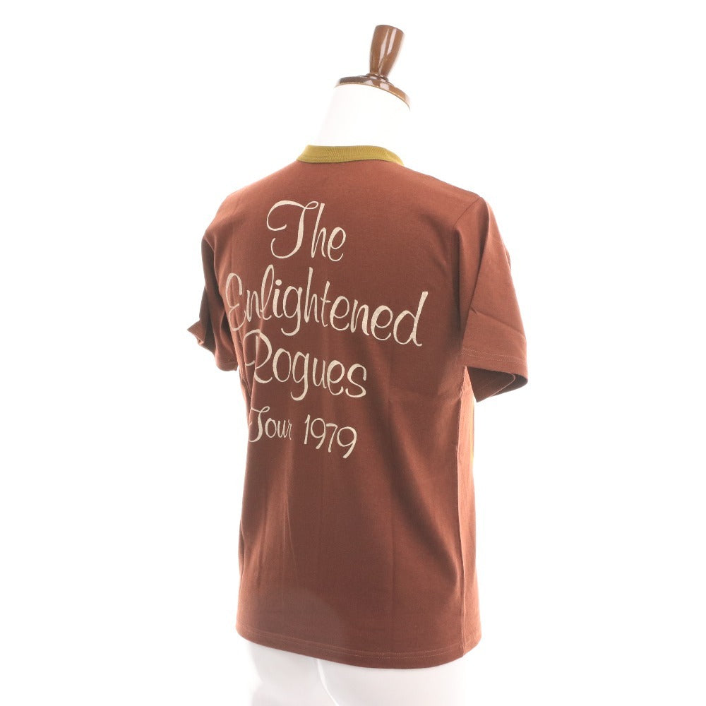 ■ BOOTLEGGERS T-shirt, short sleeves, crew neck, print, Lot 825034, men's and women's, size S, reddish brown