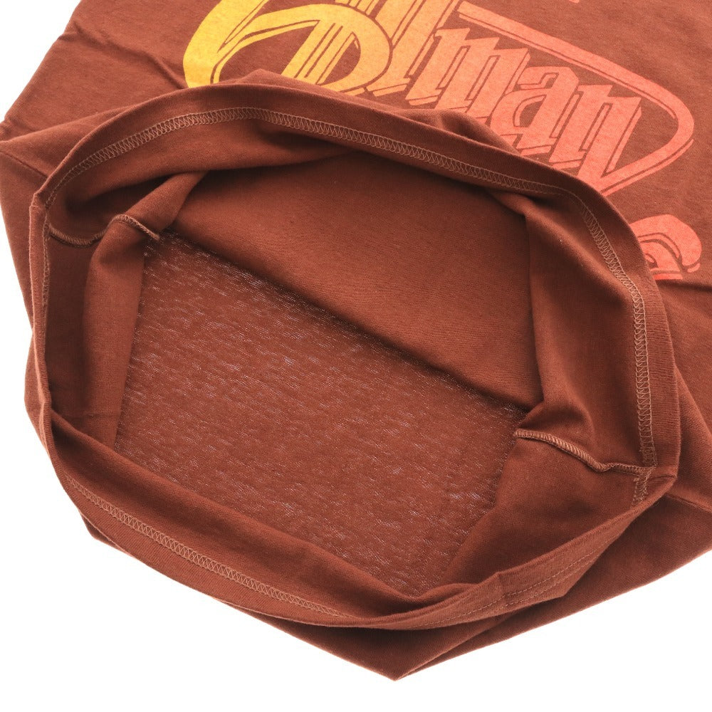 ■ BOOTLEGGERS T-shirt, short sleeves, crew neck, print, Lot 825034, men's and women's, size S, reddish brown