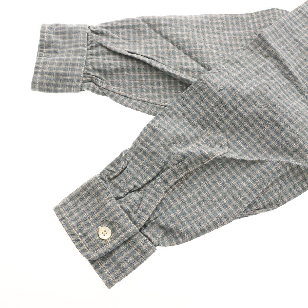 ■ FREEWHEELERS Freewheelers shirt top, long sleeves, buttons, chest pocket, Lot 1423006, Men's, size 15, blue-green