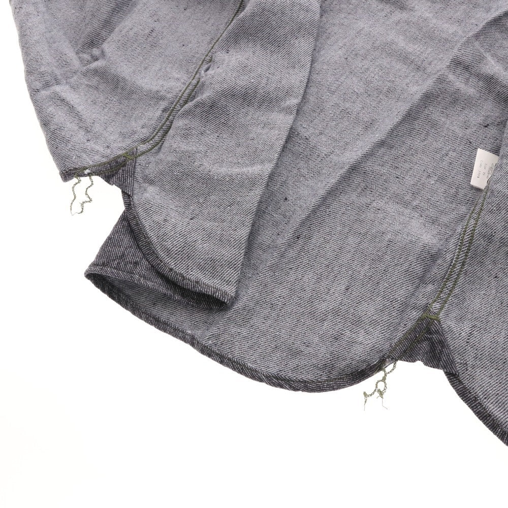 ■ JETT RINK ジェットリンク シャツ トップス 長袖 ボタン 胸ポケット 麻 メンズ S ブラック系