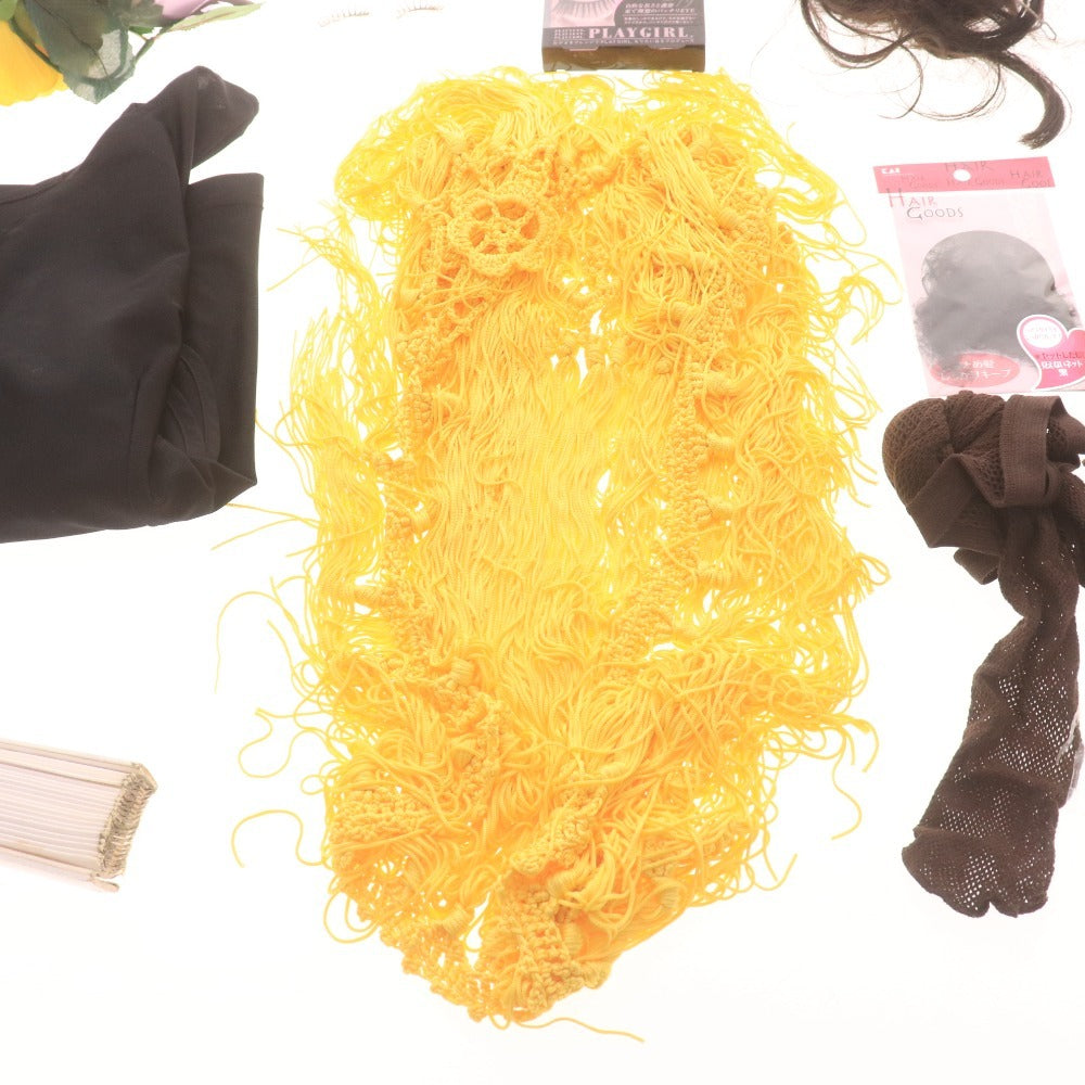 ■ フラメンコ 小物 等 19点セット まとめ売り アバニコ シージョ ピアス 花 つけ毛 タイツ 等 イエロー ブラック