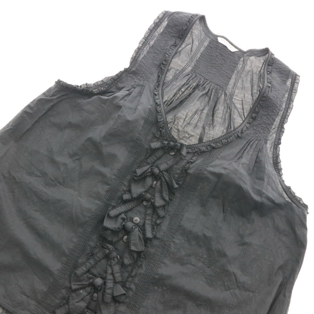 ■ ワンダフルワールド カネコイサオ ブラウス チュニック トップス リボン レディース ブラック