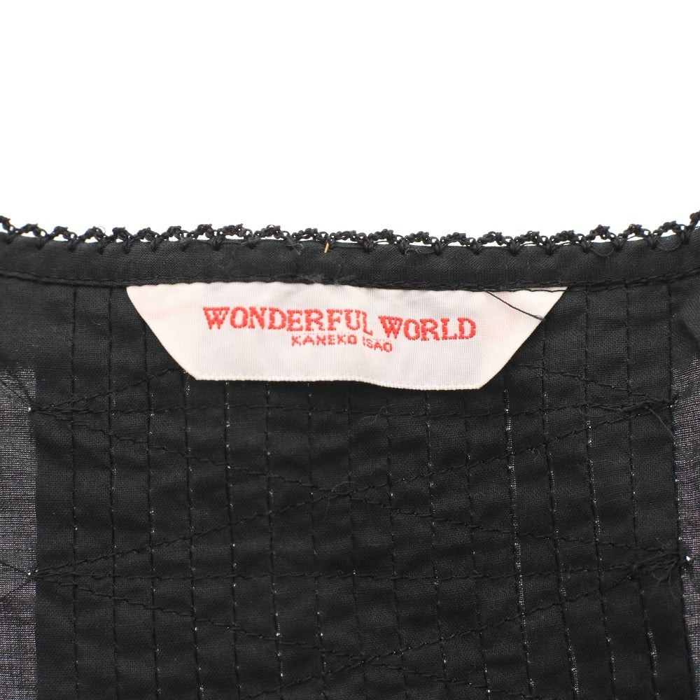 ■ ワンダフルワールド カネコイサオ ブラウス チュニック トップス リボン レディース ブラック