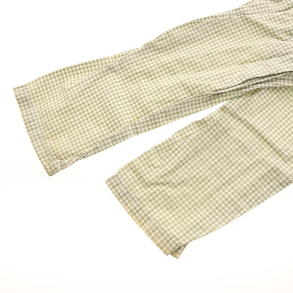 ■ カネコイサオ カーディガン カットソー 長袖 トップス チェック 袖切り替え レディース グリーン