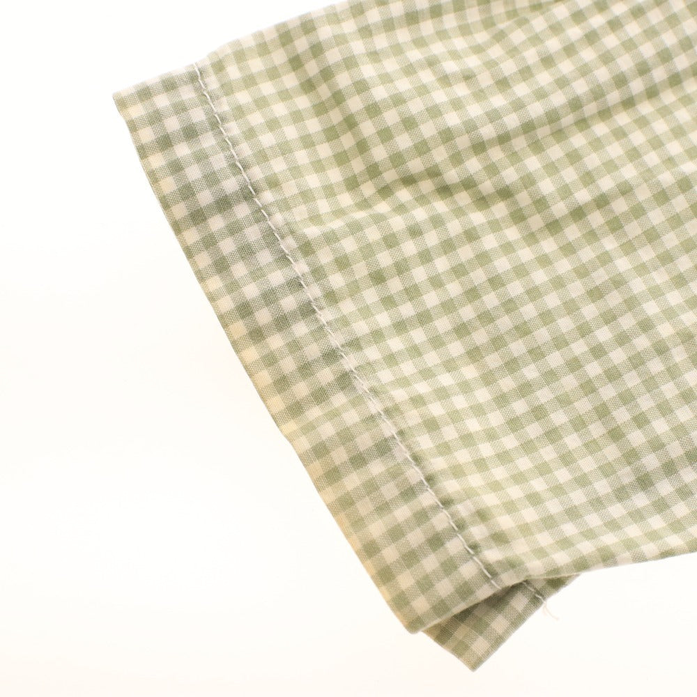 ■ カネコイサオ カーディガン カットソー 長袖 トップス チェック 袖切り替え レディース グリーン