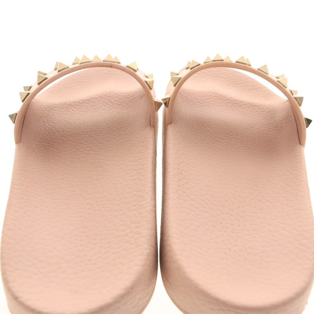 ■ ヴァレンティノ ガラバーニ サンダル 靴 ロックスタッズ スライド シャワー サンダル レディース 24cm相当 ピンク