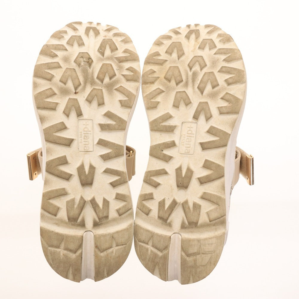 ■ プラスダイアナ スニーカー シューズ 靴 ラメ グルカスニーカー レディース 23.5cm ベージュ