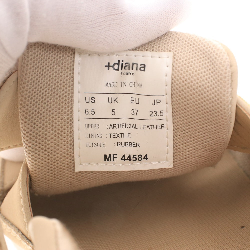 ■ プラスダイアナ スニーカー シューズ 靴 ラメ グルカスニーカー レディース 23.5cm ベージュ