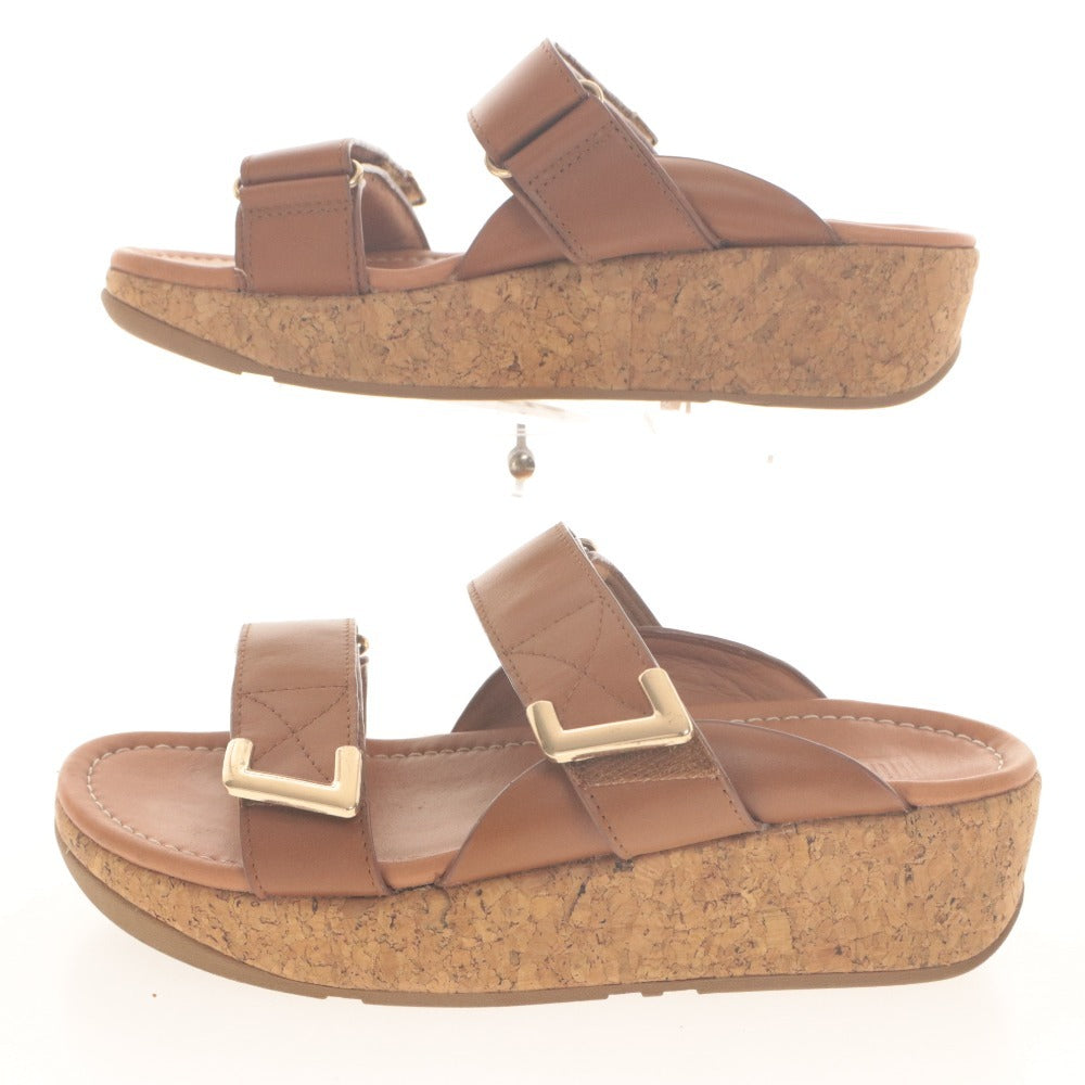■ フィットフロップ fitflop サンダル 厚底 靴 レミ アジャスタブル スライド ベルト レディース 24cm ブラウン