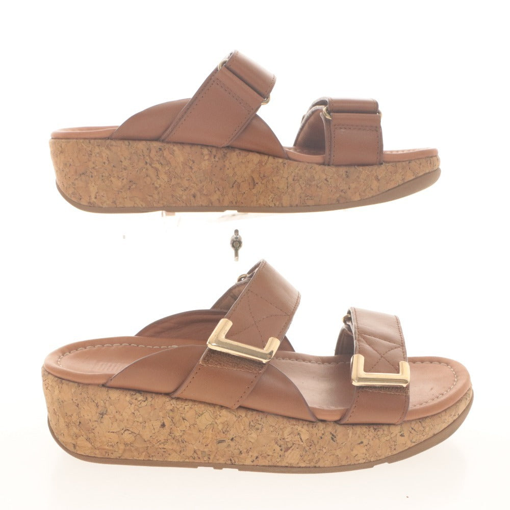 ■ フィットフロップ fitflop サンダル 厚底 靴 レミ アジャスタブル スライド ベルト レディース 24cm ブラウン