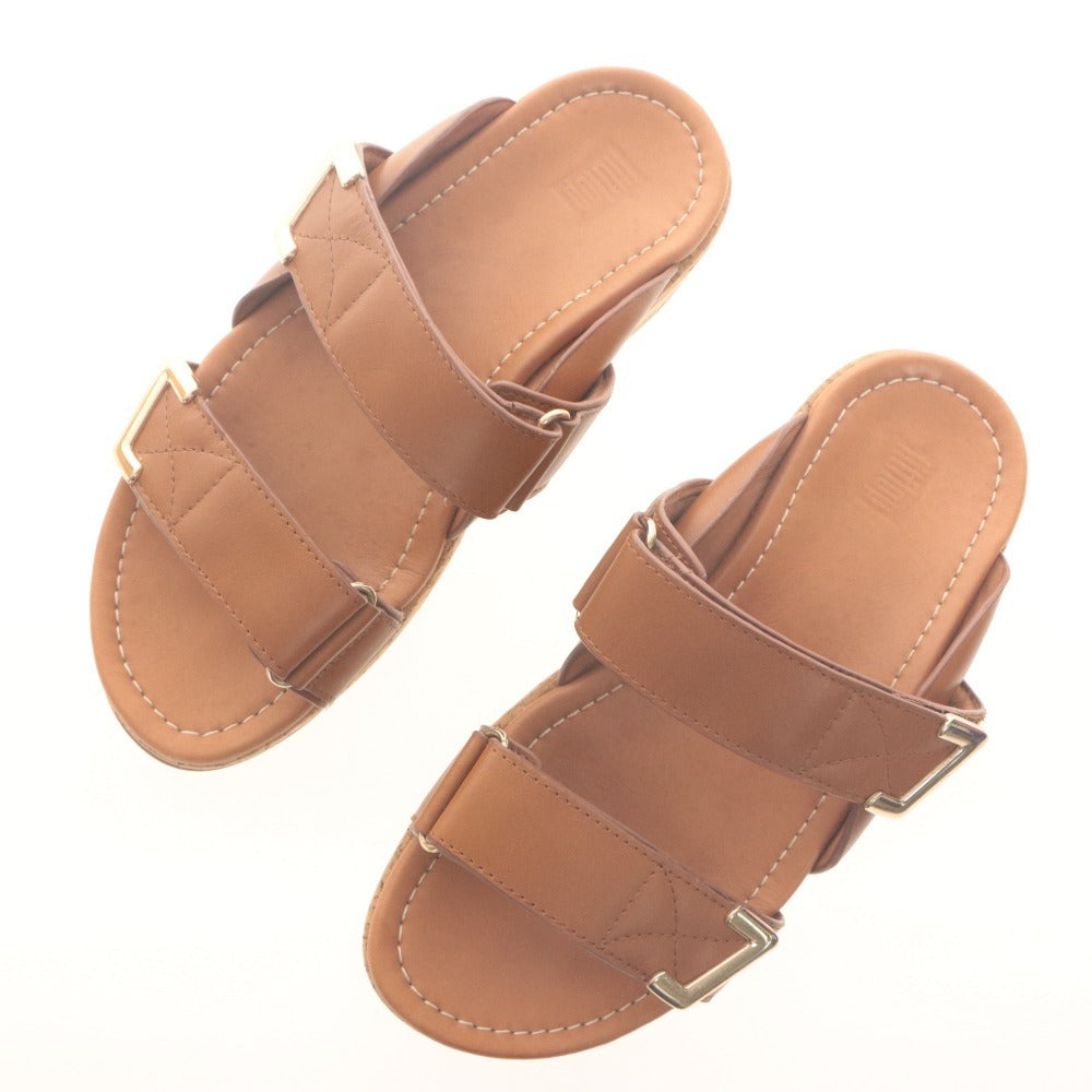 ■ フィットフロップ fitflop サンダル 厚底 靴 レミ アジャスタブル スライド ベルト レディース 24cm ブラウン