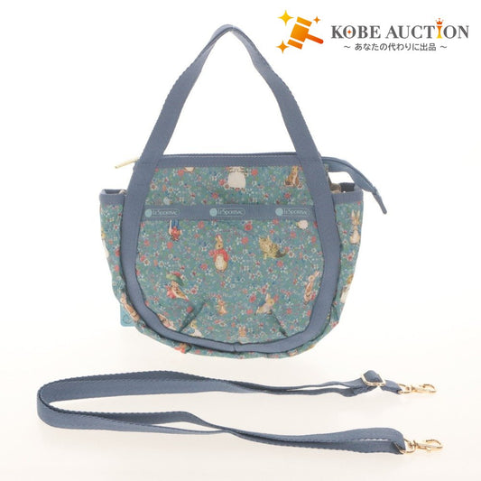 ■ レスポートサック LeSportsac×PETER RABBIT ショルダーバッグ ハンド トート タグ付き 未使用 ブルー系マルチカラー