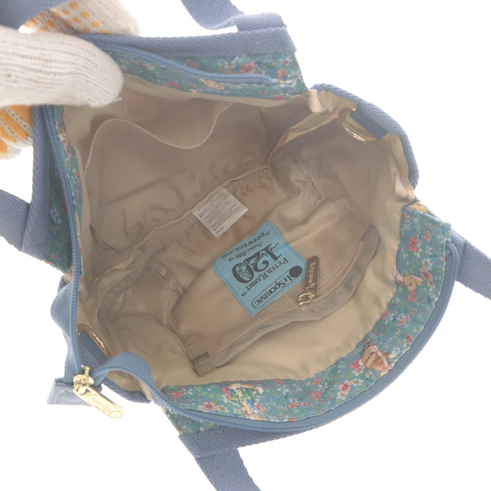 ■ レスポートサック LeSportsac×PETER RABBIT ショルダーバッグ ハンド トート タグ付き 未使用 ブルー系マルチカラー
