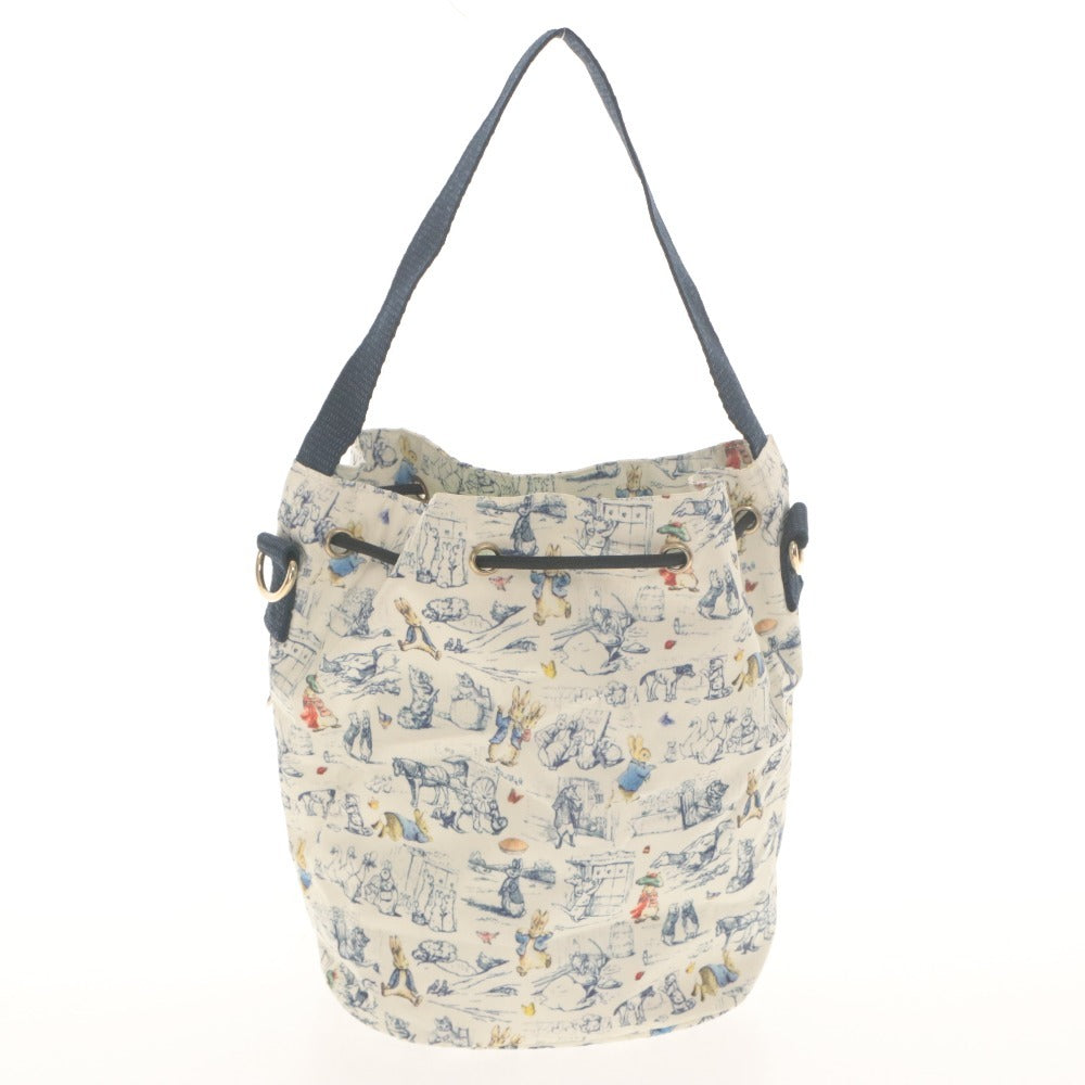 ■ レスポートサック LeSportsac×PETER RABBIT ショルダーバッグ ピーターラビット コラボ 120周年 タグ付き 未使用 ホワイト ネイビー系