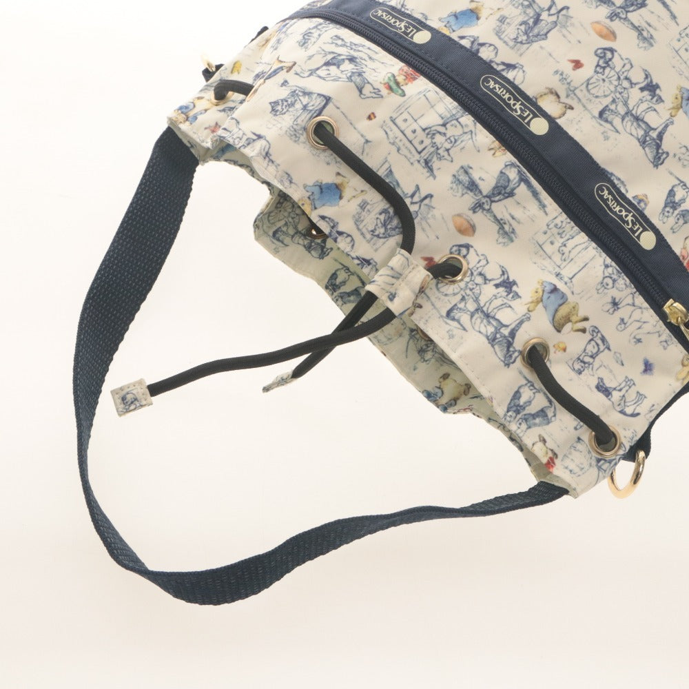 ■ レスポートサック LeSportsac×PETER RABBIT ショルダーバッグ ピーターラビット コラボ 120周年 タグ付き 未使用 ホワイト ネイビー系