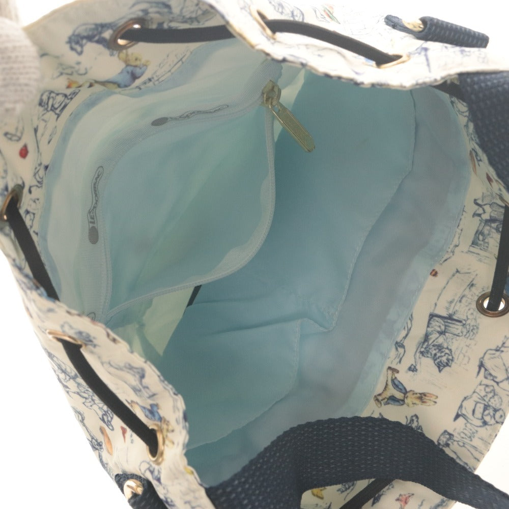 ■ レスポートサック LeSportsac×PETER RABBIT ショルダーバッグ ピーターラビット コラボ 120周年 タグ付き 未使用 ホワイト ネイビー系