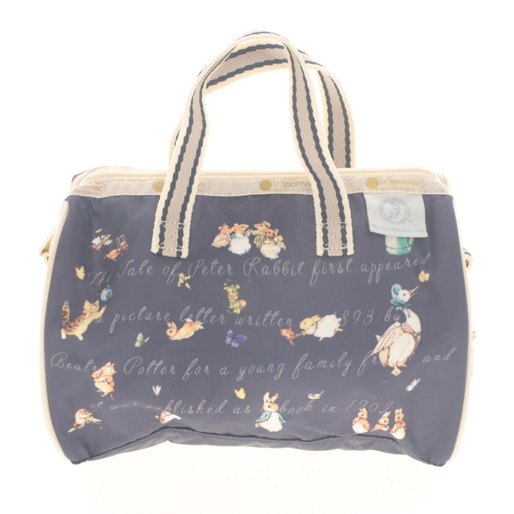 ■ レスポートサック LeSportsac×PETER RABBIT ショルダーバッグ ボストン ピーターラビット コラボ 120周年 ネイビー系