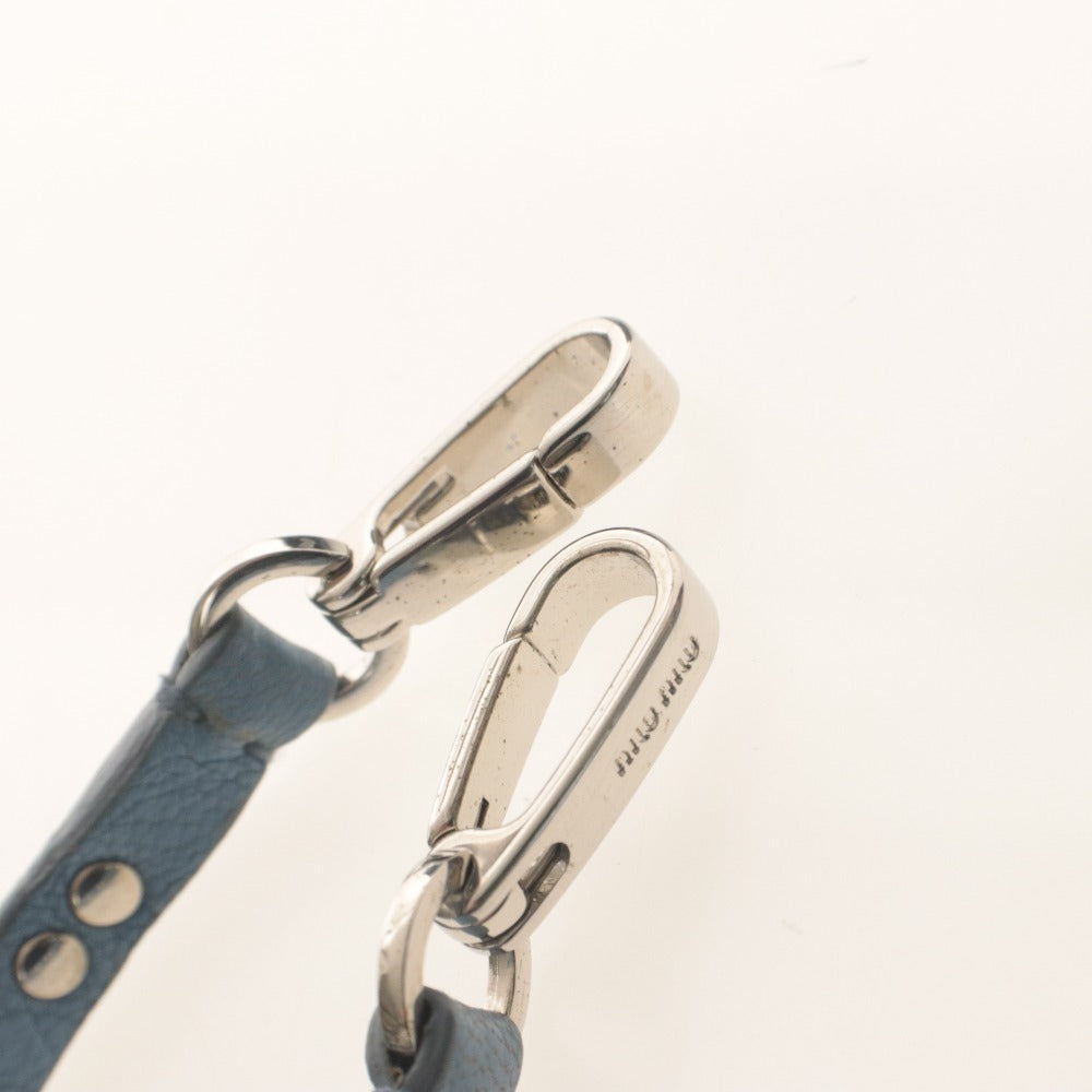 ■ ミュウミュウ miumiu ショルダーバッグ 鞄 マドラスリボンショルダー RT539B ラインストーン マドラスレザー 付属品付き