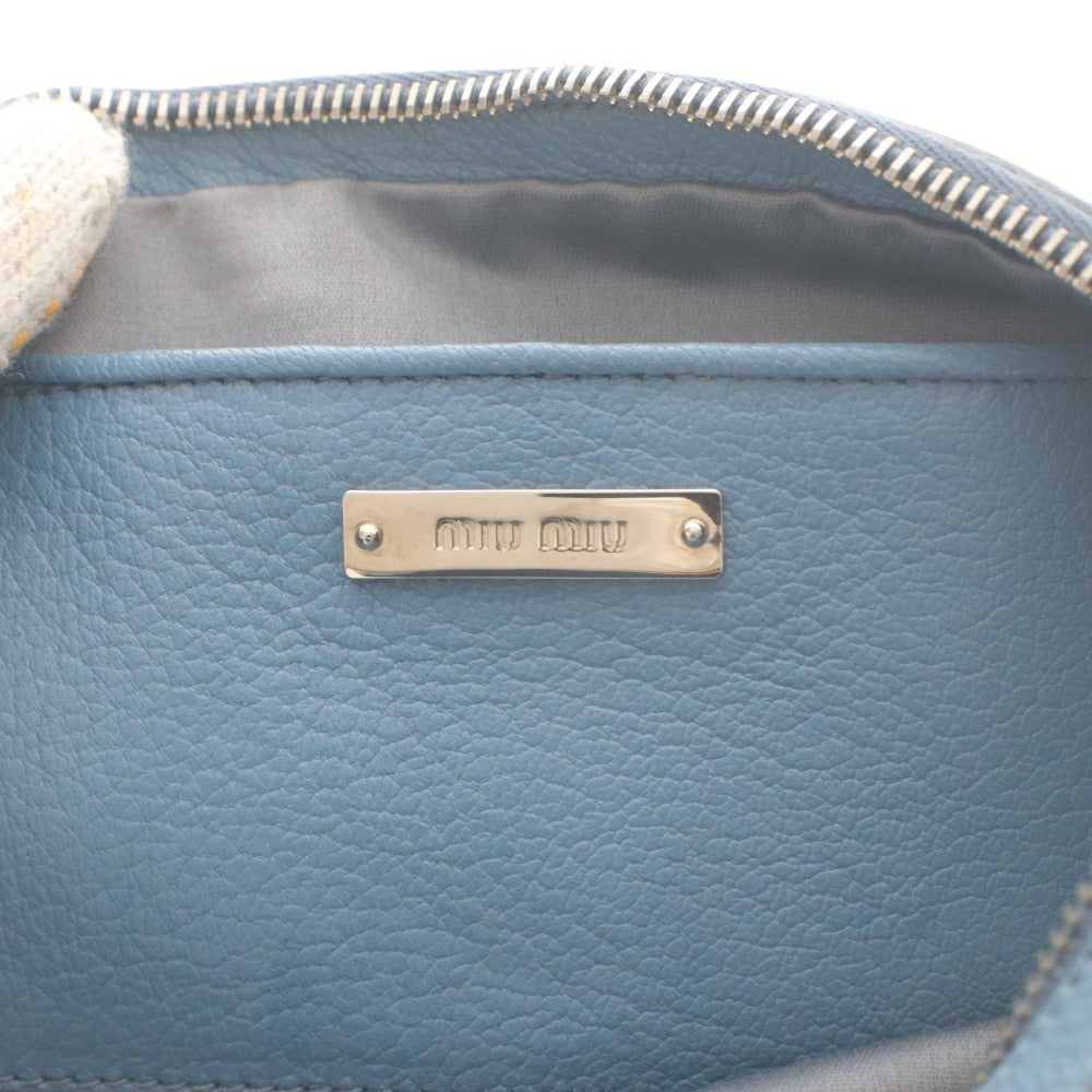 ■ ミュウミュウ miumiu ショルダーバッグ 鞄 マドラスリボンショルダー RT539B ラインストーン マドラスレザー 付属品付き