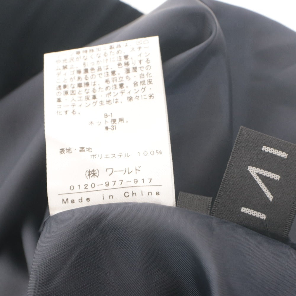 ■ インディヴィ INDIVI ワイドパンツ ボトムス スリット セミワイド センタープレス レディース 13号 ダークネイビー