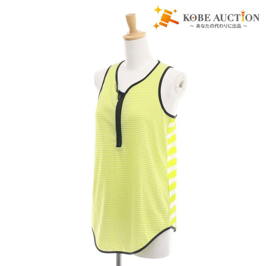 ■ マックスマーラ スポーツマックスコード チュニック ノースリーブ 17-94-10634 トップス ボーダー レディース ライトグリーン タグ付き