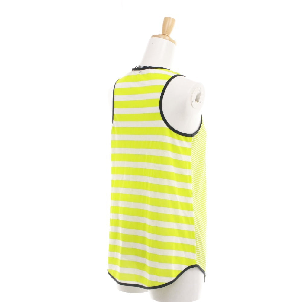 ■ マックスマーラ スポーツマックスコード チュニック ノースリーブ 17-94-10634 トップス ボーダー レディース ライトグリーン タグ付き