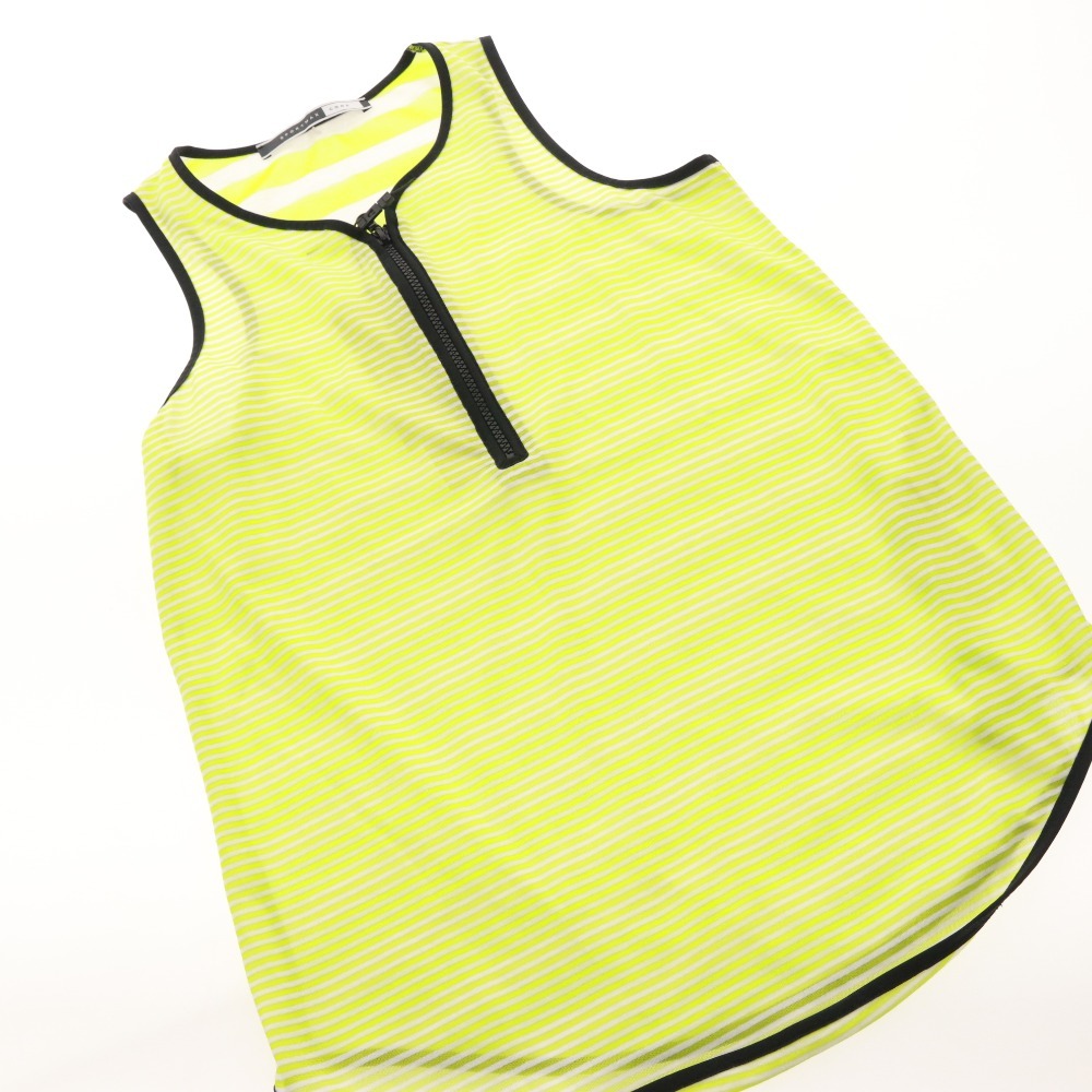 ■ マックスマーラ スポーツマックスコード チュニック ノースリーブ 17-94-10634 トップス ボーダー レディース ライトグリーン タグ付き