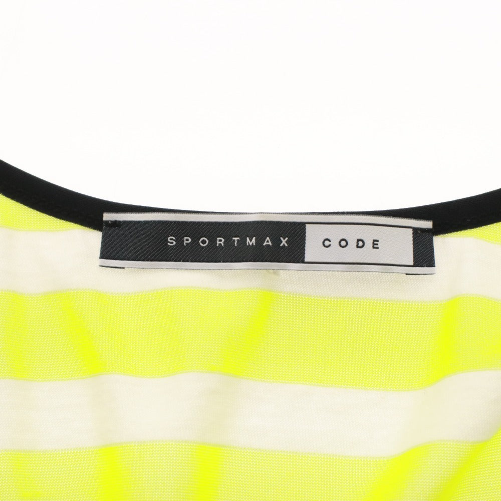 ■ マックスマーラ スポーツマックスコード チュニック ノースリーブ 17-94-10634 トップス ボーダー レディース ライトグリーン タグ付き