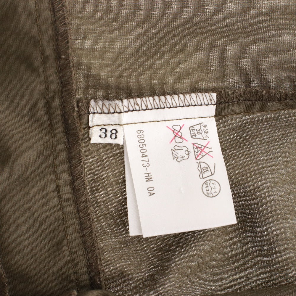 ■ VERSEAU ヴェルソー チュニック 長袖 VE-68050473 トップス 日本製 フリル シャツ レディース 38(M相当) カーキ タグ付き