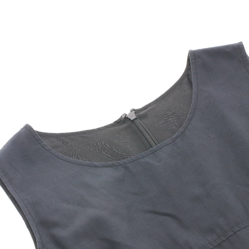 ■ フィローサ ワンピース ノースリーブ 792-202-860 トップス ボトムス ボーラレース ギャザー レディース 9(S~M相当） ネイビー