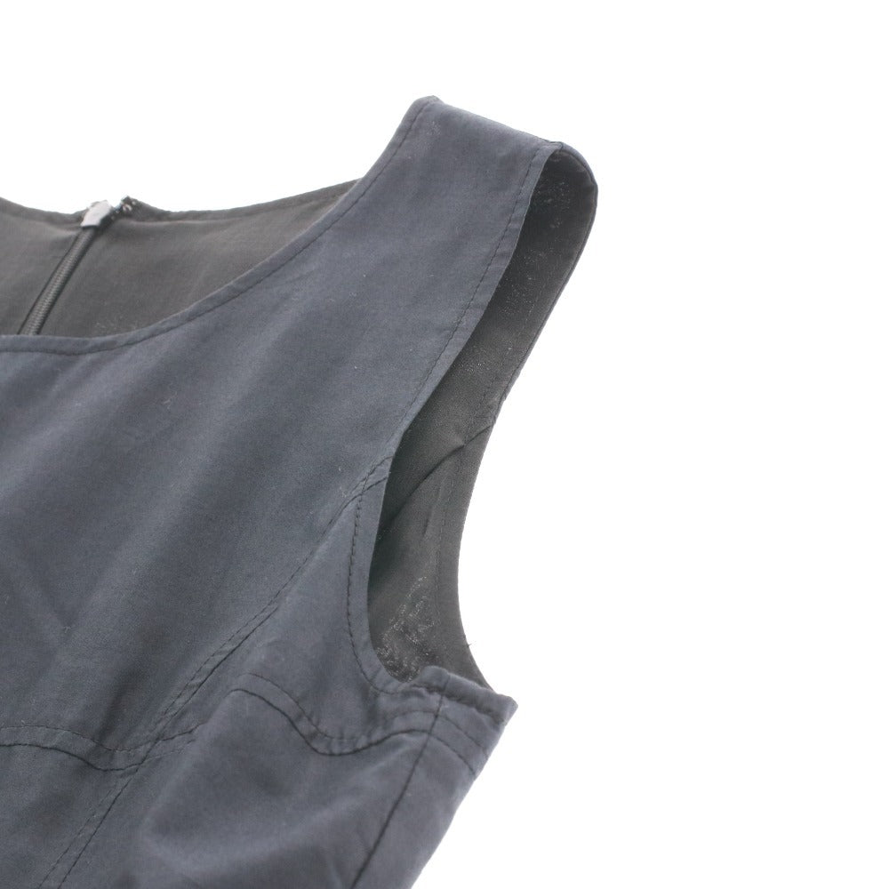 ■ フィローサ ワンピース ノースリーブ 792-202-860 トップス ボトムス ボーラレース ギャザー レディース 9(S~M相当） ネイビー