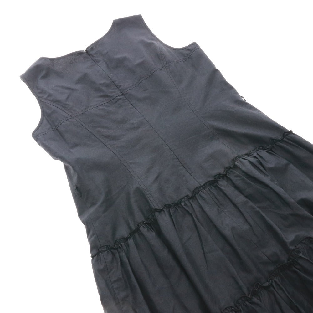 ■ フィローサ ワンピース ノースリーブ 792-202-860 トップス ボトムス ボーラレース ギャザー レディース 9(S~M相当） ネイビー