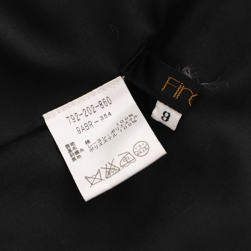 ■ フィローサ ワンピース ノースリーブ 792-202-860 トップス ボトムス ボーラレース ギャザー レディース 9(S~M相当） ネイビー