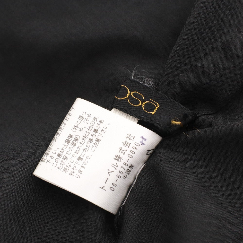 ■ フィローサ ワンピース ノースリーブ 792-202-860 トップス ボトムス ボーラレース ギャザー レディース 9(S~M相当） ネイビー