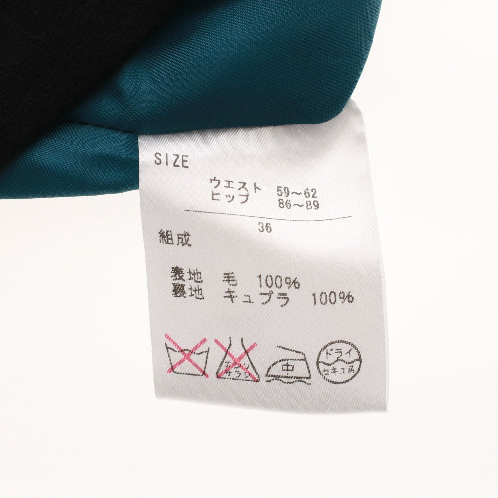 ■ アキコオガワ ひざ丈スカート 133-13031 ボトムス フリル アシンメトリー モノトーン レディース 36(S相当）ブラック系 タグ付き