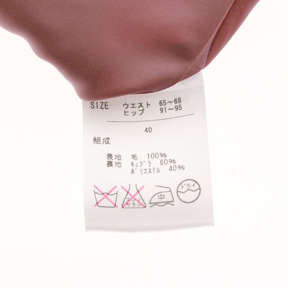 ■ アキコオガワ AKIKO OGAWA パンツ 133-14015 ボトムス センタープレス ストライプ レディース 40(L相当）ネイビー タグ付き