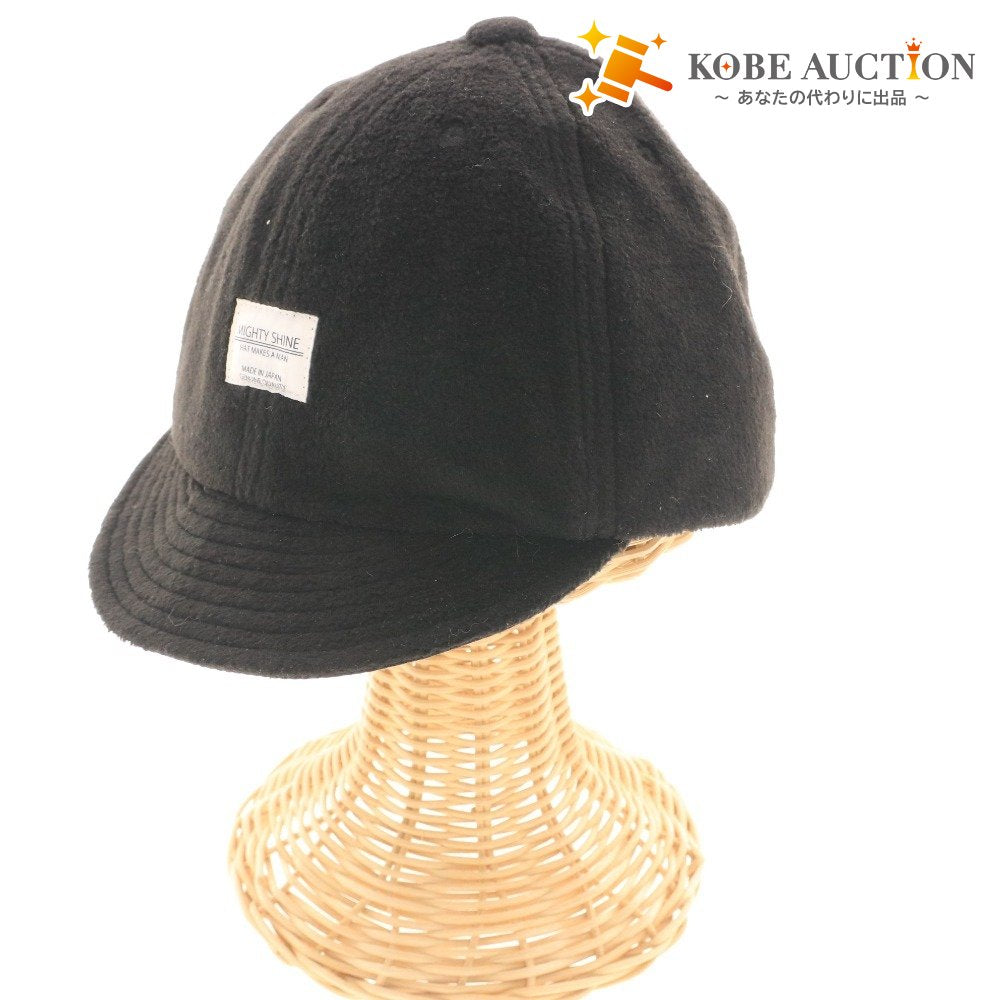 ■ マイティーシャイン MightyShine キャップ 帽子 日本製 メンズ ブラック