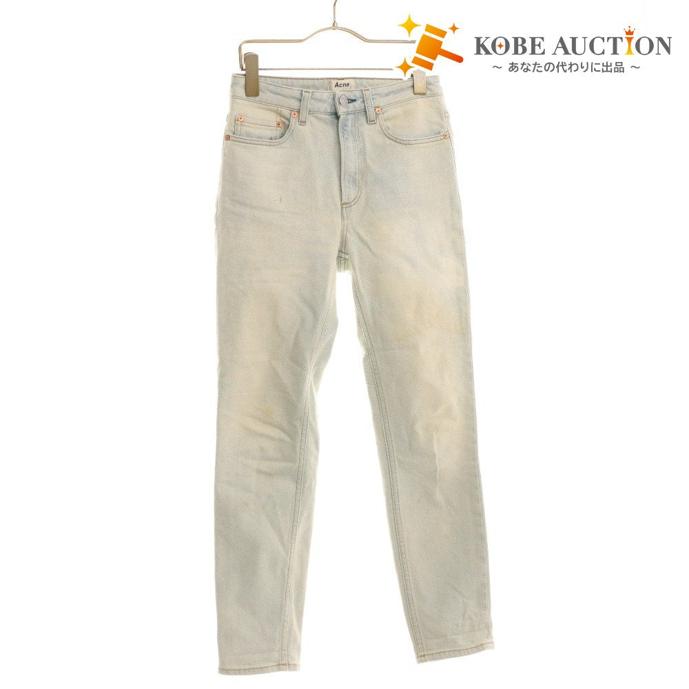 ■ アクネストゥディオズ デニム ロング CA3981 ボトムス スキニー ジーンズ ブリーチ レディース 26/32(xxsサイズ相当）ライトブルー