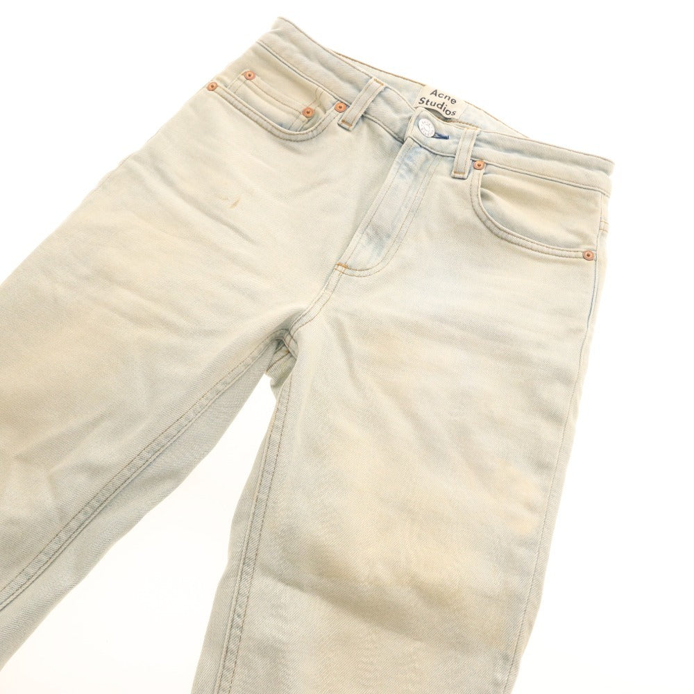 ■ アクネストゥディオズ デニム ロング CA3981 ボトムス スキニー ジーンズ ブリーチ レディース 26/32(xxsサイズ相当）ライトブルー