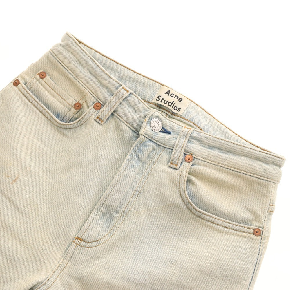 ■ アクネストゥディオズ デニム ロング CA3981 ボトムス スキニー ジーンズ ブリーチ レディース 26/32(xxsサイズ相当）ライトブルー